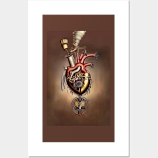 Steampunk mechanical heart Posters and Art